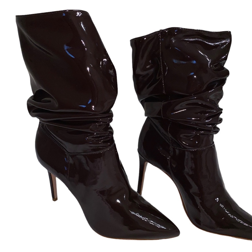 Schutz Ashlee High Stiletto Bootie Dark Chocolate - Size 8B NWT & Dust Bag - Picture 15 of 16